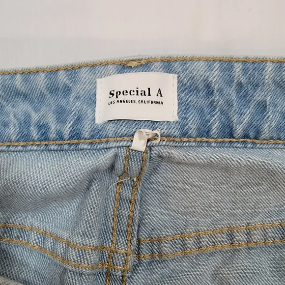 Special A distressed denim shorts. Made in Los Angeles. - Picture 6 of 7